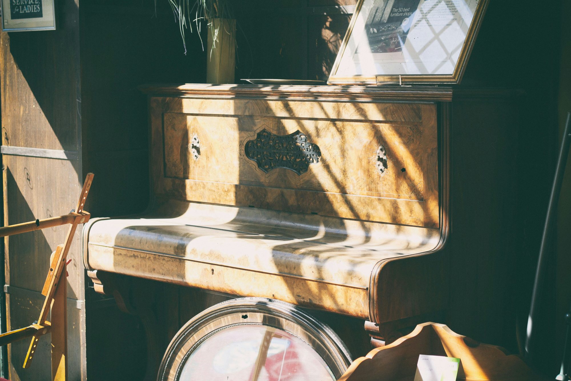 Old piano in Garage